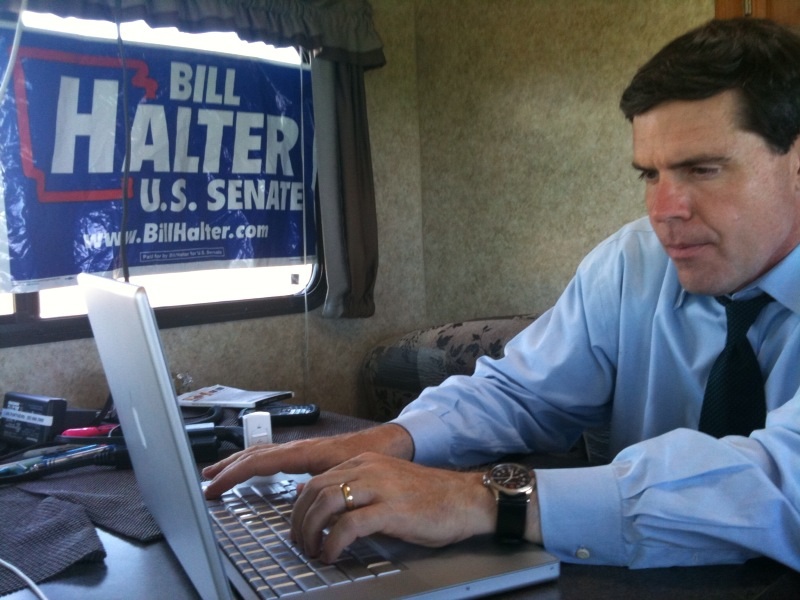 Bill writes thank you email.